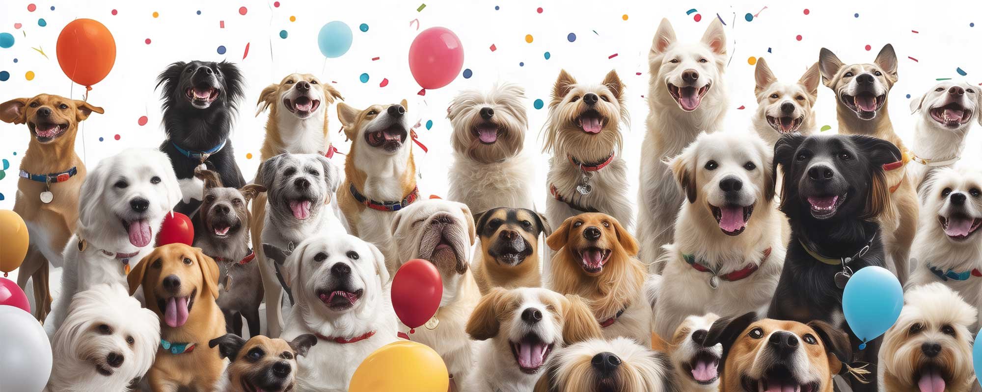 Dogs celebrating National Dog Day